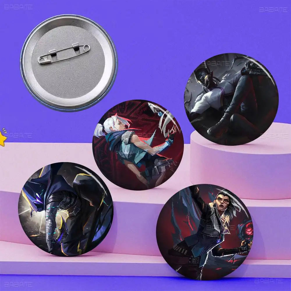 Video Game V-Valorant Cool Customizable Soft Button Pin For Women Creative Jewelry Funny Badge Cartoon Lover Hat