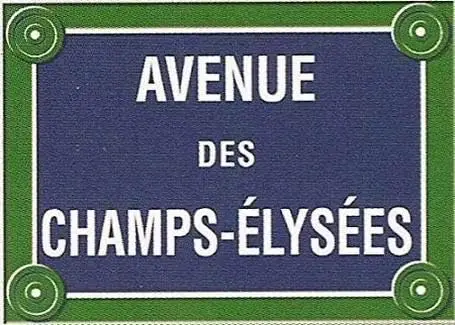 Cartello in metallo francese AVENUE DES CHAMPS ELYSEES Retro Vintage 8x12 Tin METAL SIGN Wall Decor Home Decor