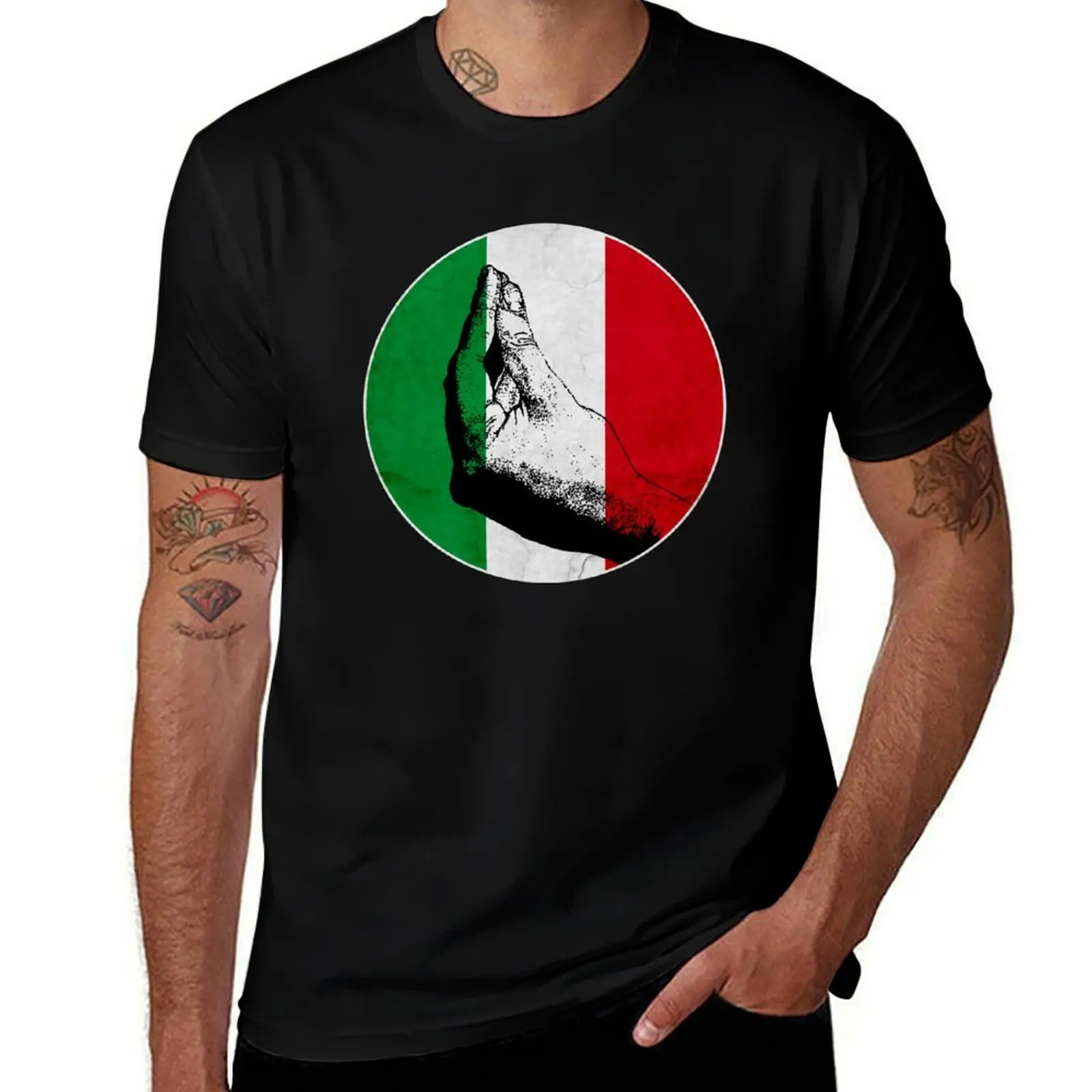 

Italian Hand Gesture T-Shirt man clothes graphics valentines clothes oversized t shirts for men