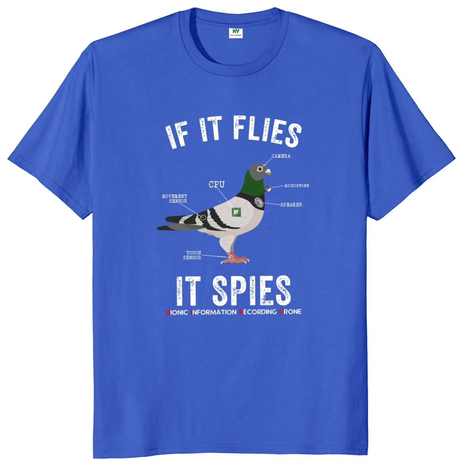 If It Flies It Spies Birds Are Not Real T Shirt Funny Nerd Drone Conspiracy Theory Classic Tshirts 100% Cotton For Unisex