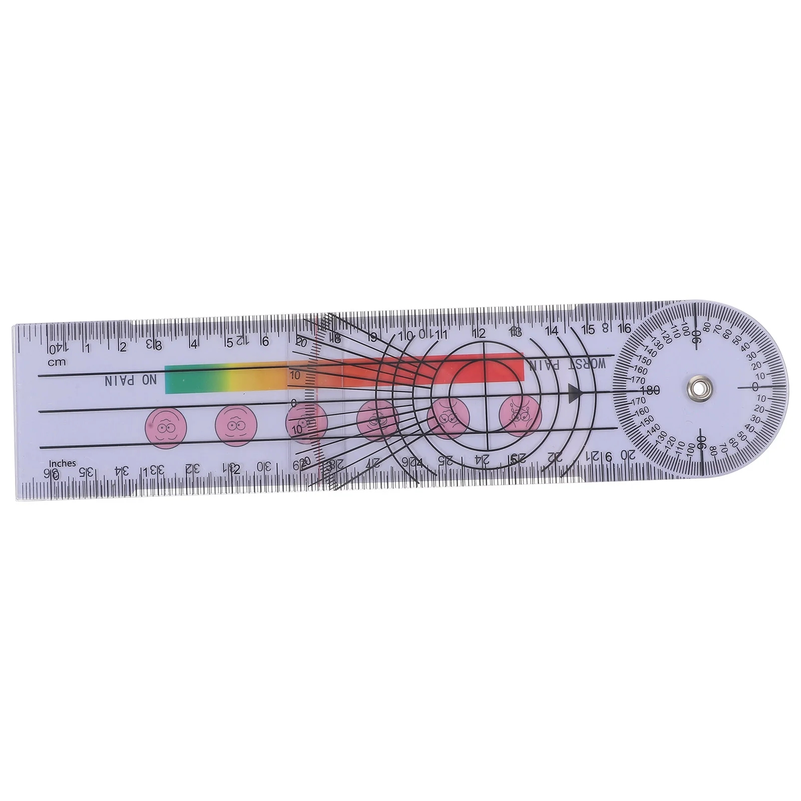 Orthopedic Angle Ruler PVC Goniometer Measuring Tools Portable Protractor Pain Score Meter Body Measuring Instruments Angle