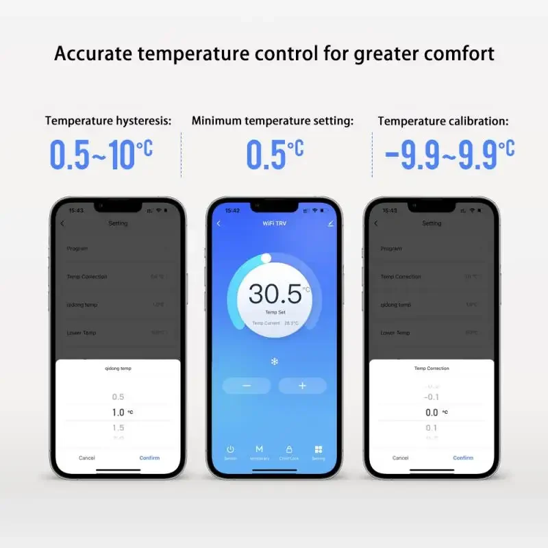 Tuya Zigequation-Thermostat Intelligent WIFI, Actionneur de Vanne Thermostatique Religieux, Contrôleur de Température, Compatible avec Alexa et Google Home