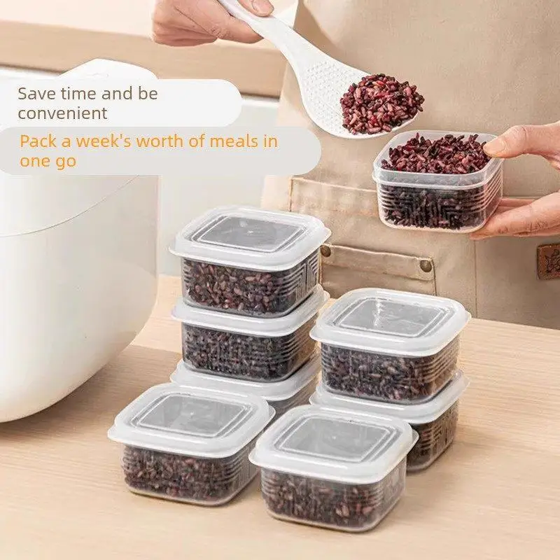 Portable Sealed Freshness Preservation Box for Outdoor Rough Rice Grain Meal Fat Reduction Quantitative Freshness Fridge Stor...