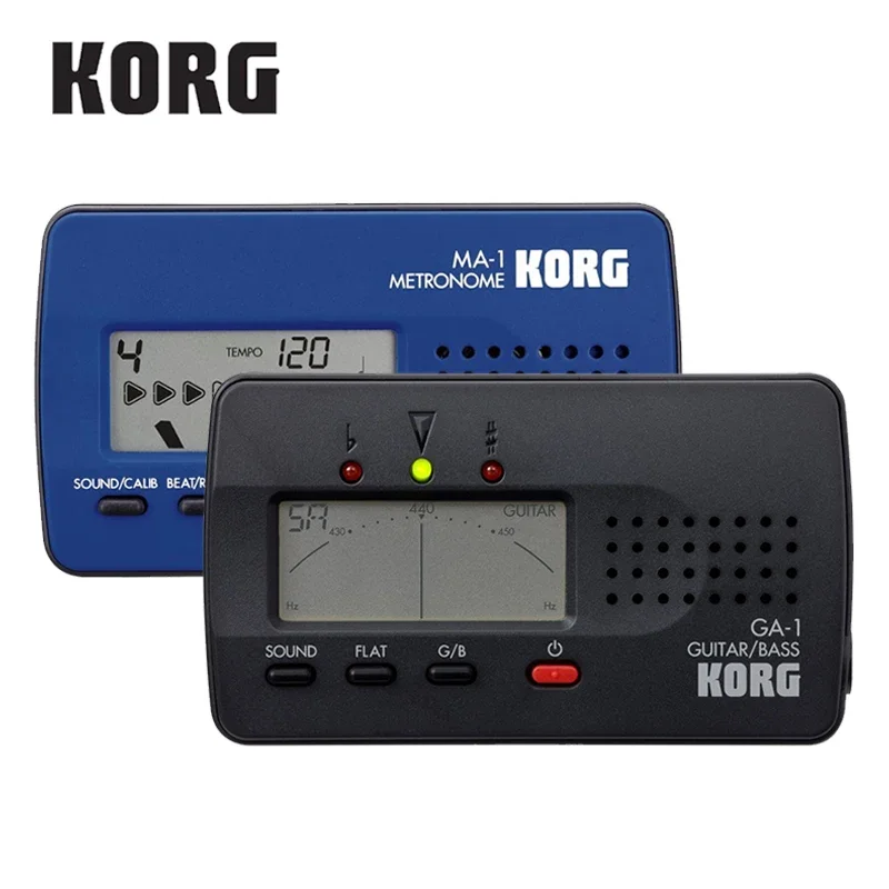 Korg MA1BL MA-1 MA-2 Guitar Solo Metronome Visual Beat Counting Metronome, GA-1 Guitar and Bass Tuner MA2