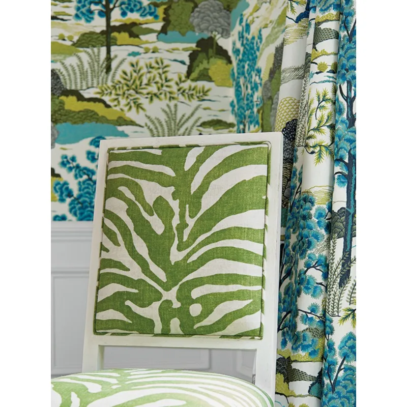 

New Chinese American retro hand-painted landscape background wallpaper