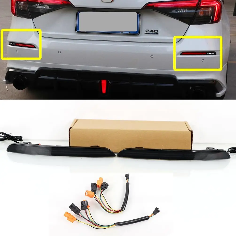 

LED Rear Bumper Lights for Honda Civic 11th 2021-2023 Brake Turn Signal Fog Lamp