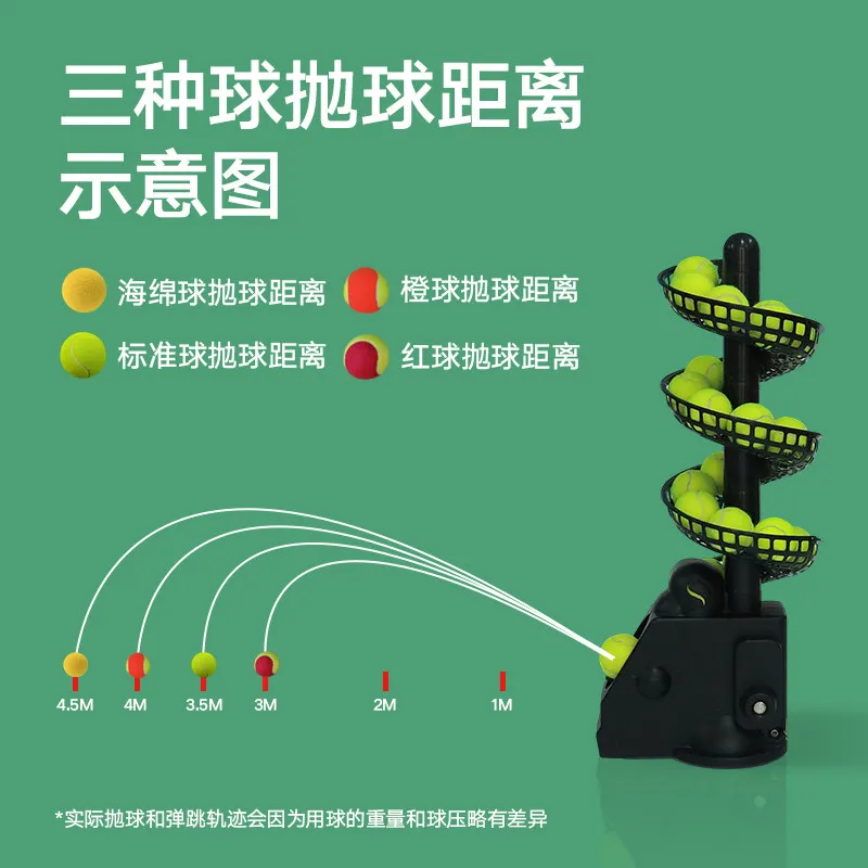 TS02 tennis ball throwing machine, serve machine, tennis multi-ball portable trainer