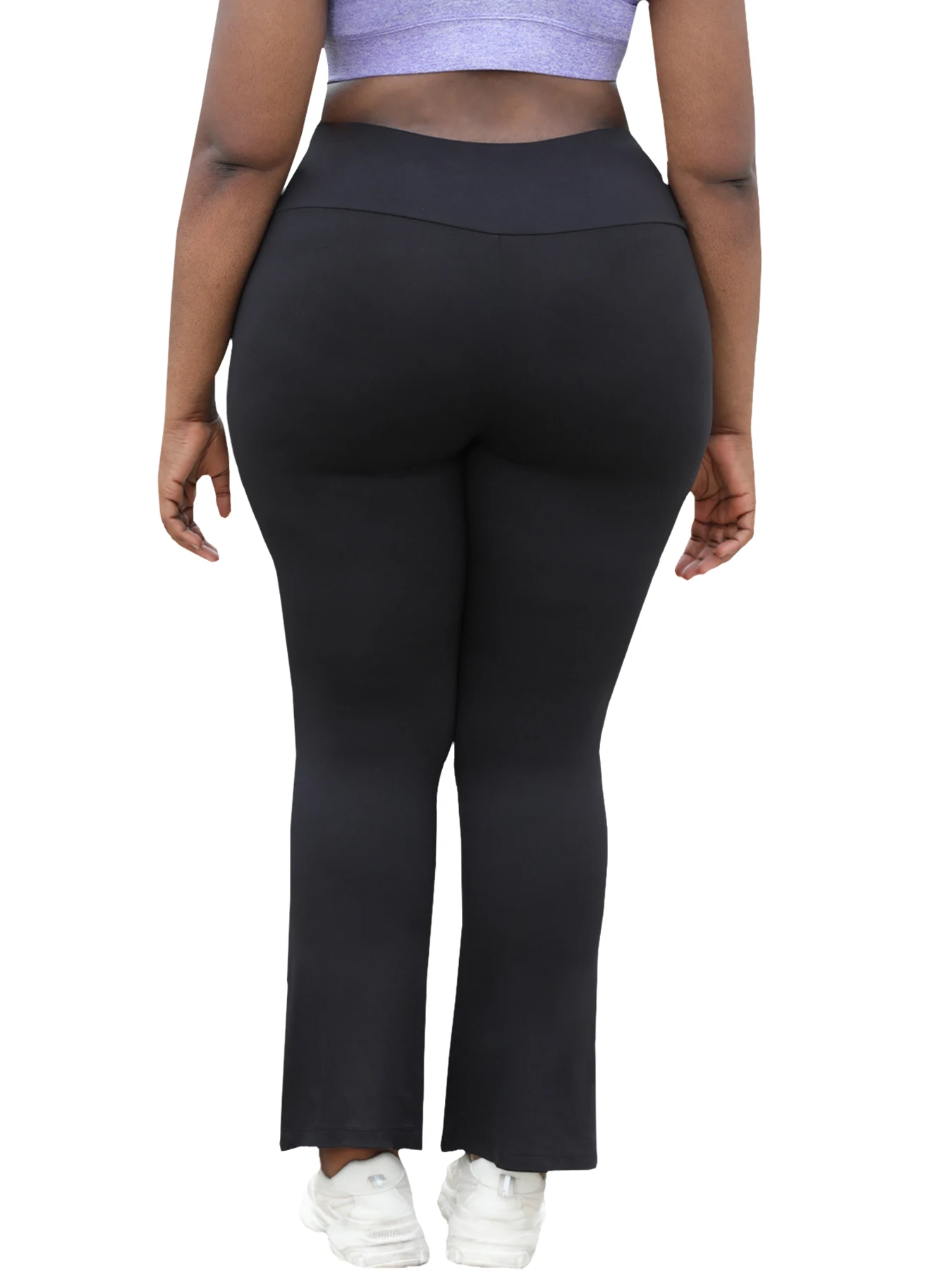 

Женские супермягкие расклешенные брюки больших размеров с высокой талией, леггинсы с контролем живота, мягкие расклешенные брюки для бега