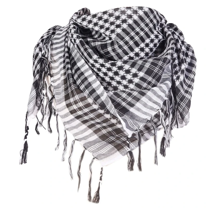 Men's Military Tactical Scarf, Light Square Shawl, Men's Tactical Desert Arabic Shemagh Kefflyeh Arabic