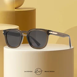 LM 2024 New Women Retro Outdoor Polarized Sunglasses For Men Transparent Korean Square Fashion Driving Sun Glasses Unisex UV400
