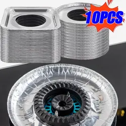 1/5/10PCS 일회용 가스 버너 라이너, 알루미늄 호일 사각 스토브 커버, 범위 보호기, 가스 버너 용 스토브 상단 호일 커버