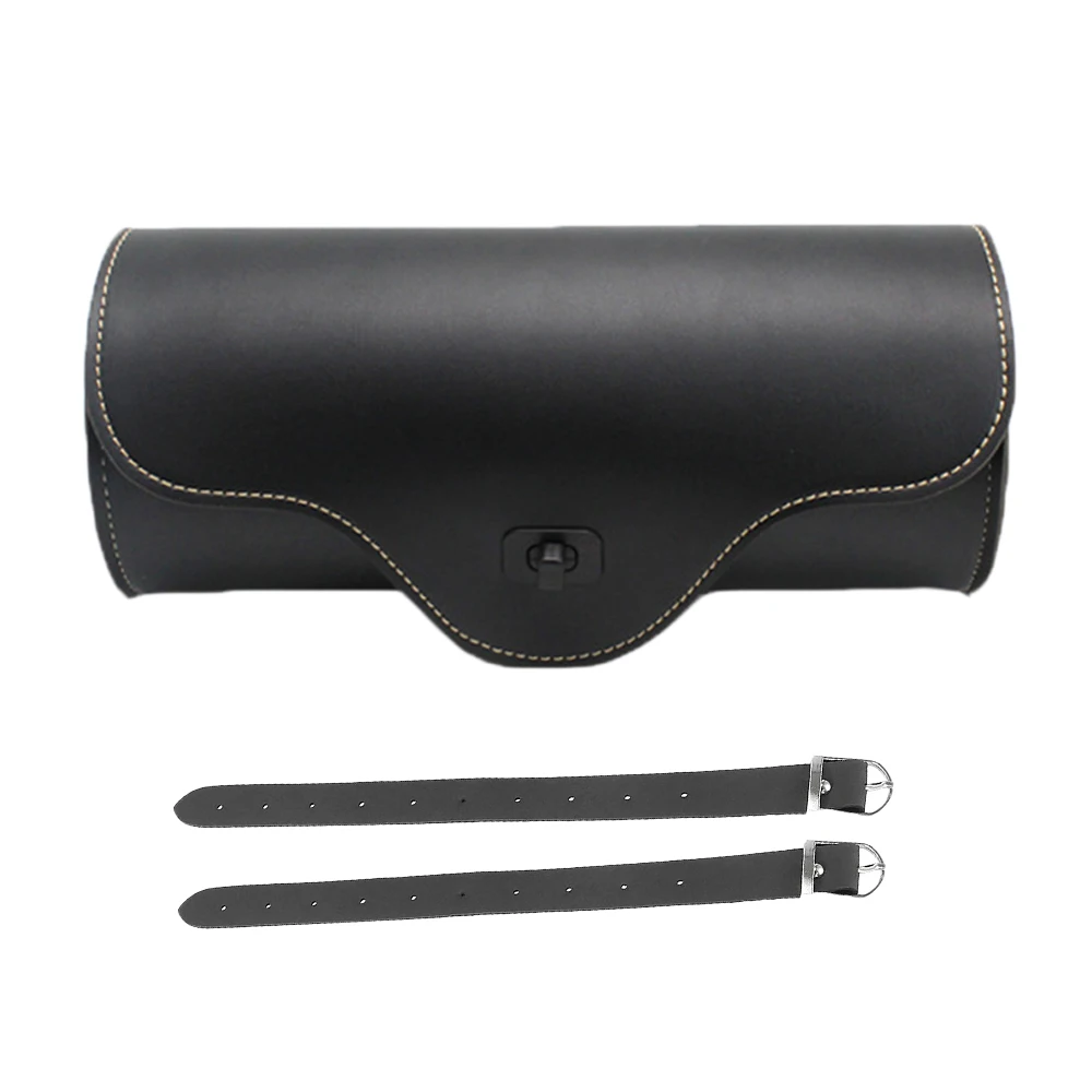 Motorcycle Bag Saddlebags PU Leather Front Fork Tail Tool Bag Luggage Waterproof