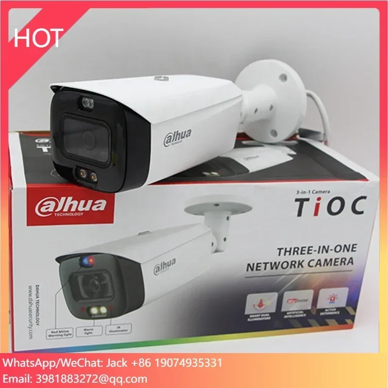 

Original IPC-HFW2449T-ZAS-IL 4MP Smart Dual Light Vari-focal Bullet WizSense Network Camera IP67 IK10 Protection