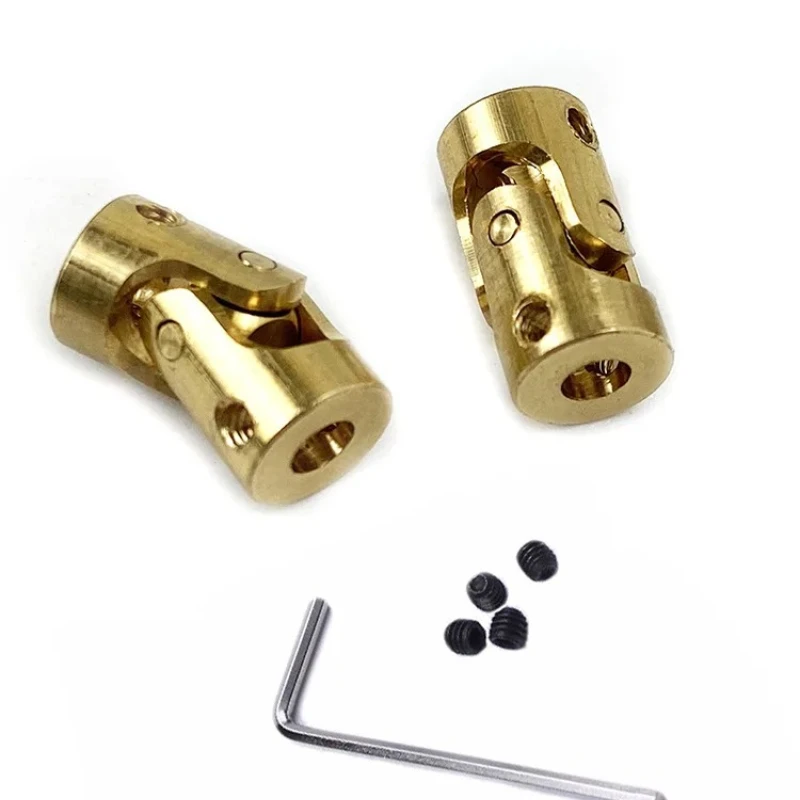 2PCS Micro 3mm-3mm Brass Universal Joint For 1/24 1/18 RC Car Boat Model