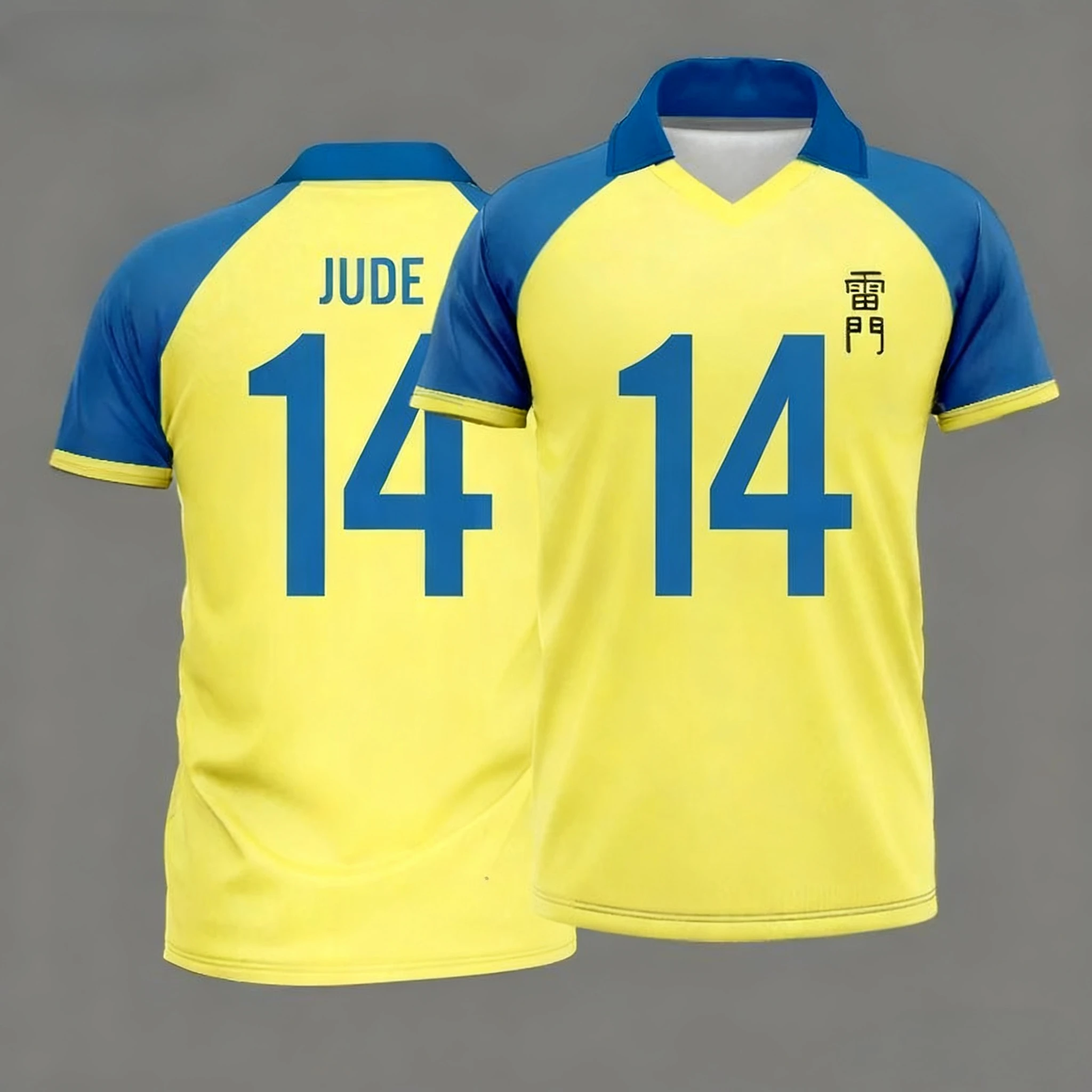 Japan Soccer Anime Polo Shirt Inazuma Eleven Kaio Boys Girls Clothes Sports Casual Breathable Quick-Drying Daily Training Top image 5