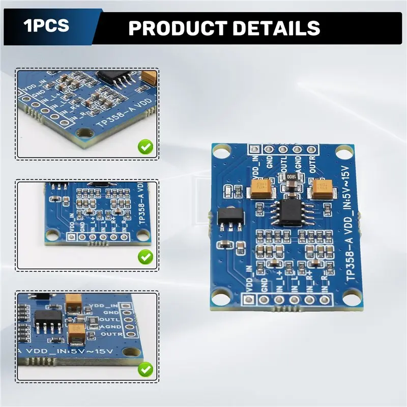 BTLIFE-Differential Analog Audio To Single-Ended Output Module Balanced To Unbalanced Stereo Converter Single-Ended Output Modul