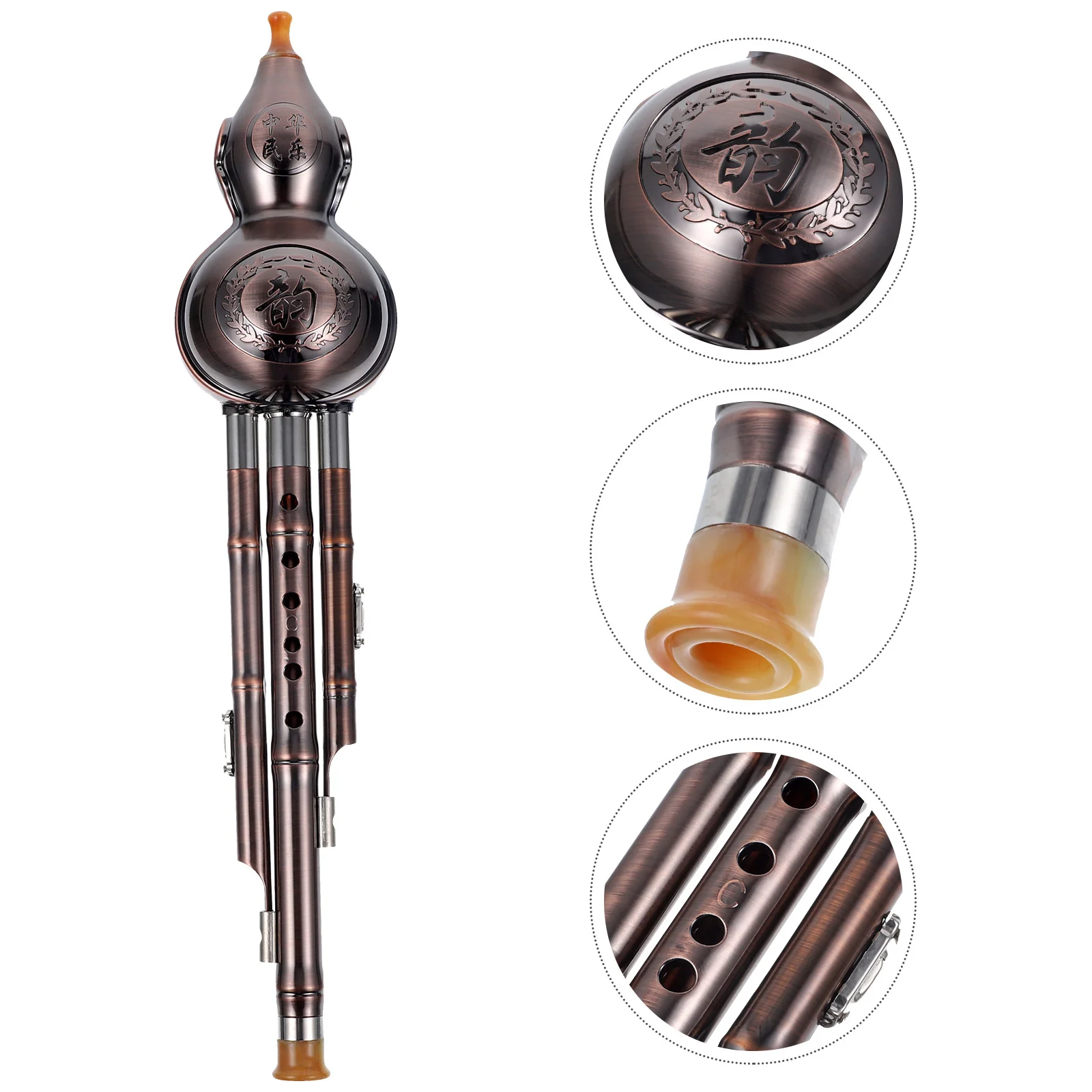 Gourd Three Tone Silk Musical Instruments Beginner Cucurbit Flute Pp Chinese Gifts Traditional