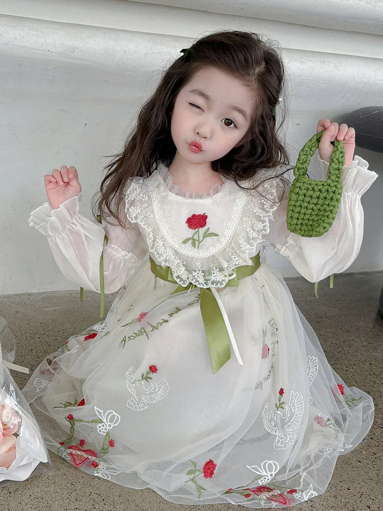 Josaywin Autumn Dress for Girls Baby Casual Dress Girl Princess Birthday Party Vestidos Costume Girls Embroidery Dresses Girls