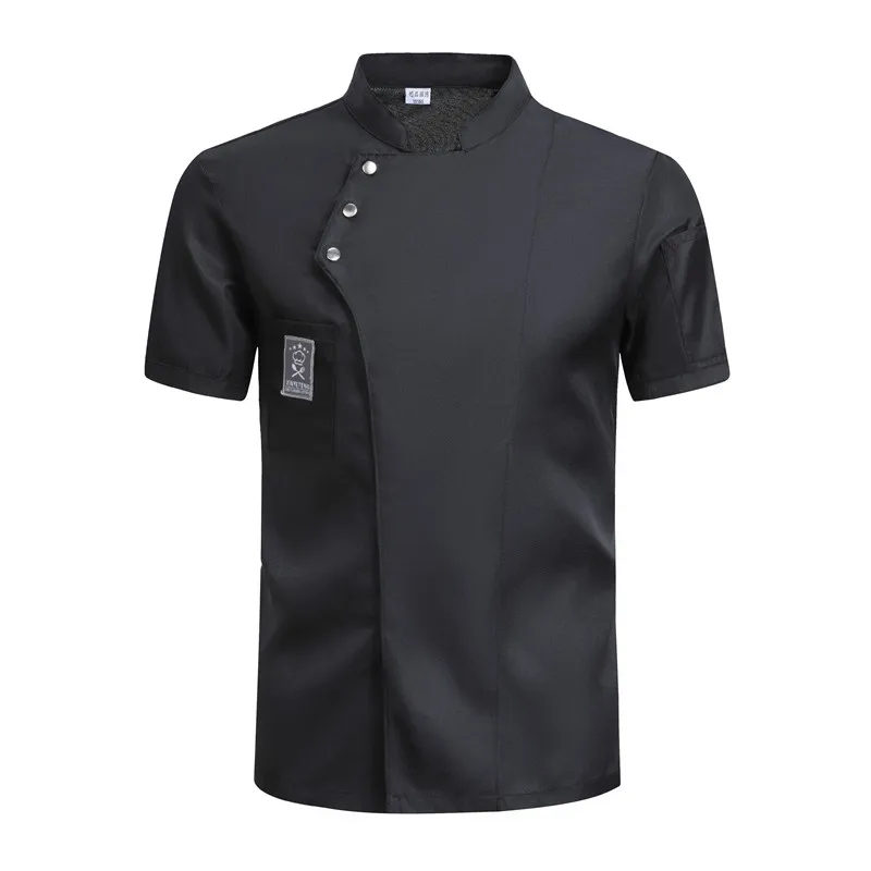 Chaqueta de Chef de manga corta Unisex, ropa de trabajo, uniforme de camarero y panadería para restaurante occidental, novedad de 2024