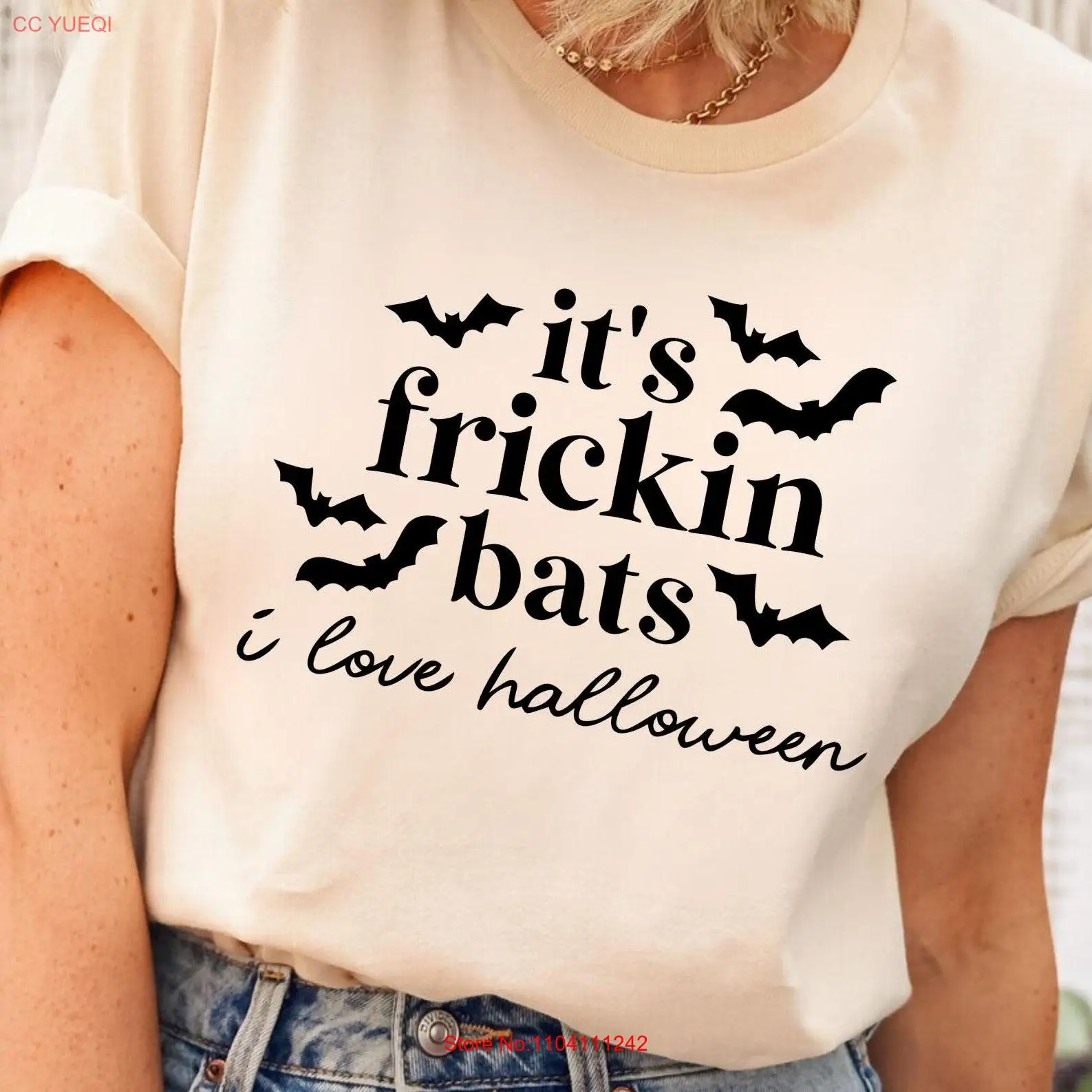 It's Frickin Bats I Love Halloween SweaT T Shirt Lover Party Sweater Scary BaT long or short sleeves