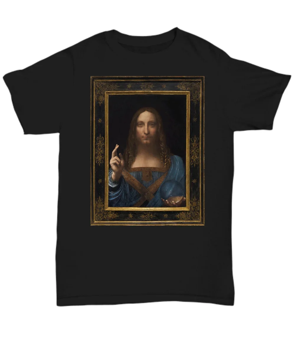 

450 Million Dollar Funny Shirt - Salvator Mundi - Men's Short Sleeve 100% Cotton Casual T-shirts Loose Top Size S-3XL