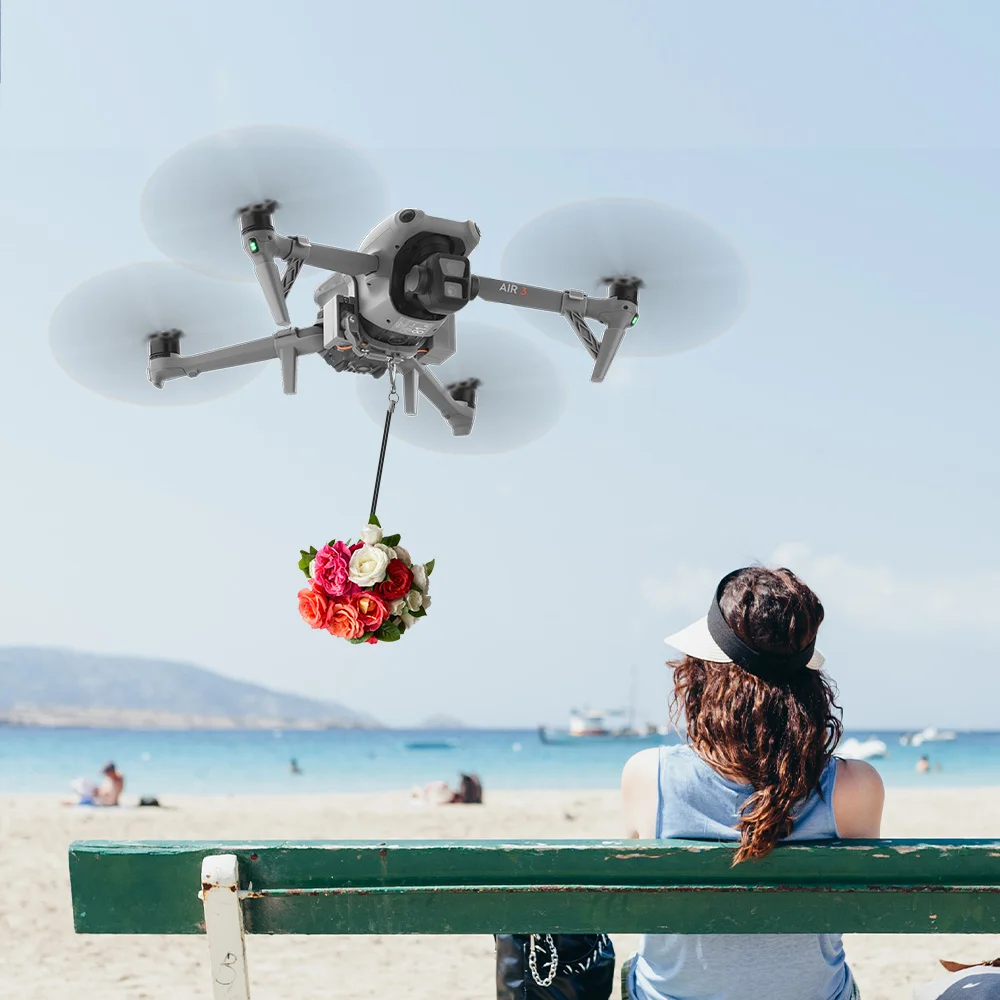 Drone Thrower Delivery System for DJI Air 3/Air 3S Fishing Bait Wedding Ring Gift Thrower Device Accessories