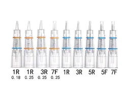 10pcs New Makeup Microblading Needles Eyebrow Lip Tattoo Needle Cartridges Semi Body Permanent Makeup Accessory Push-in type
