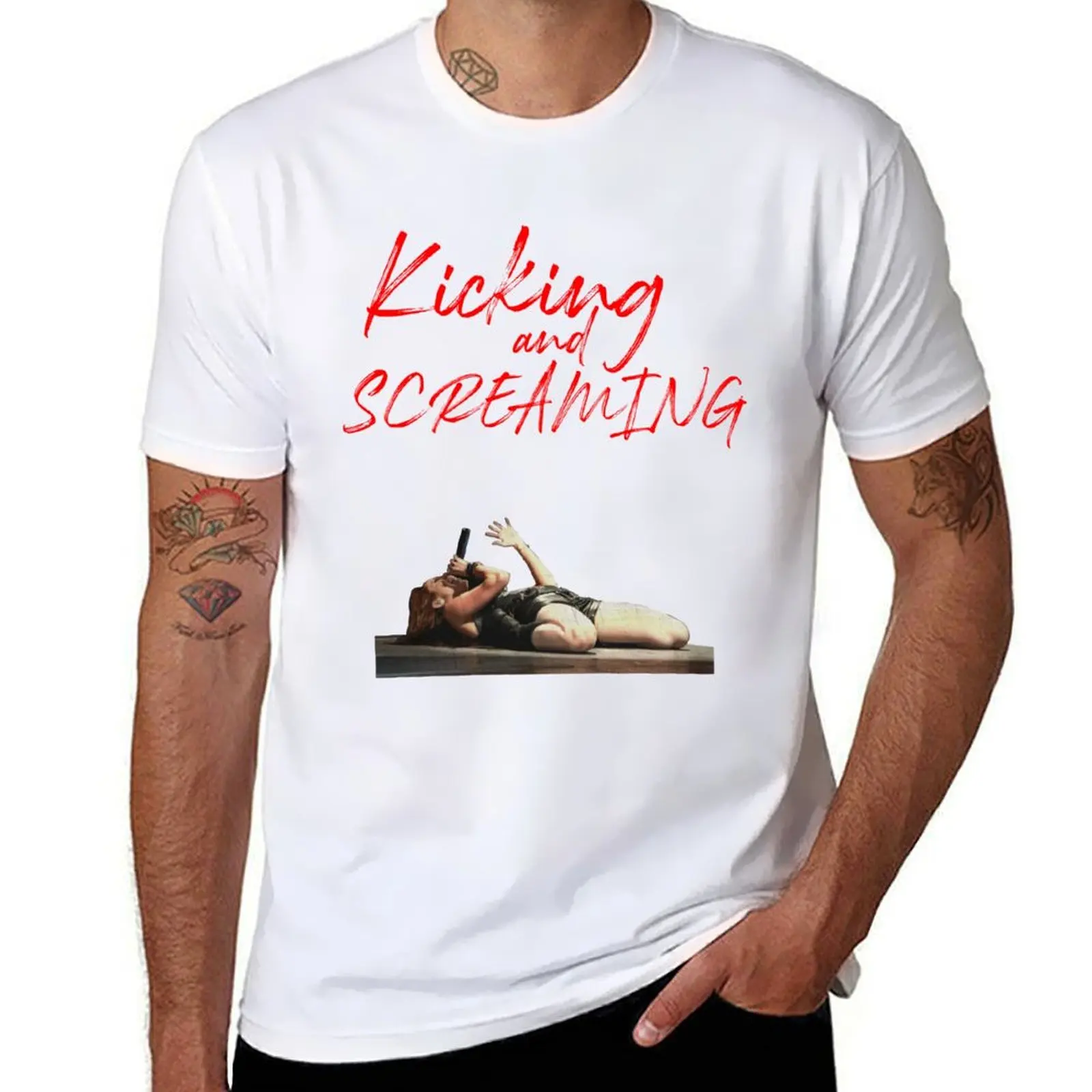 

miley cyrus kicking and screaming T-Shirt mens graphic t shirts t shirts designer T-Shirt