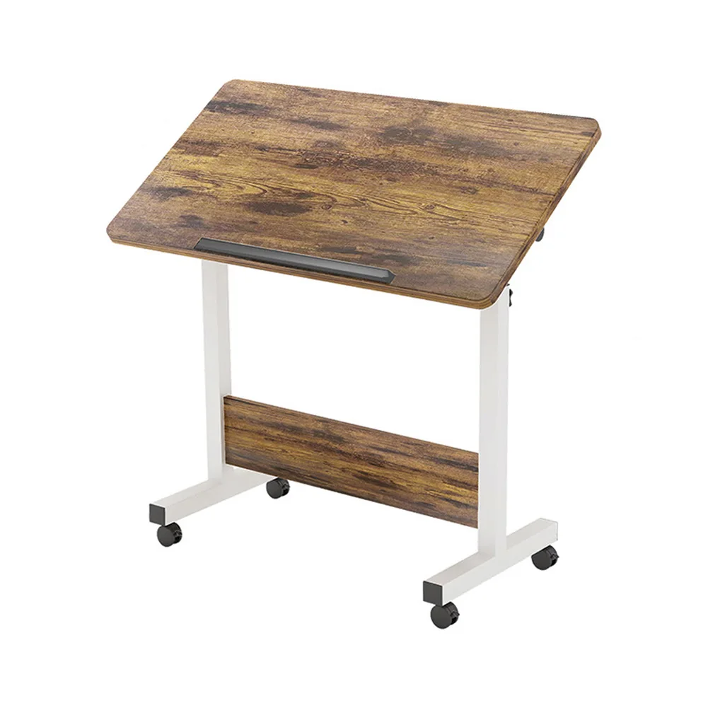 

Small Standing Desk Adjustable Height, Mobile Stand Up Desk With Wheels, Portable Home Office Computer Workstations For Sitting