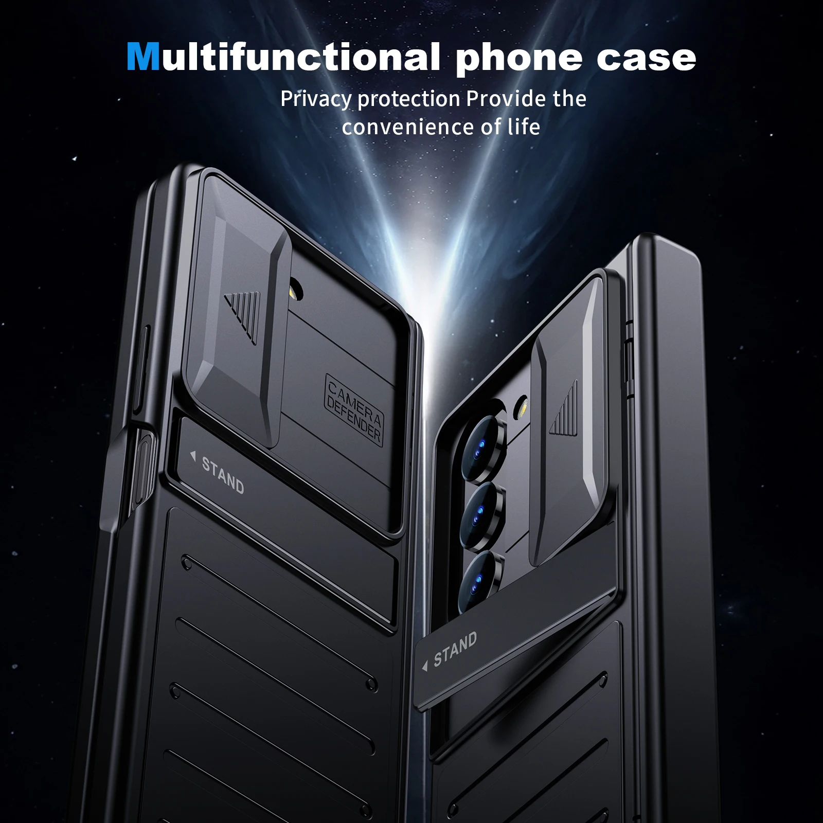 For Samsung Galaxy Z Fold 5 Slim Case Full Body Hinge Protection Shockproof Phone Case With Screen Protector Slide Camera Cover