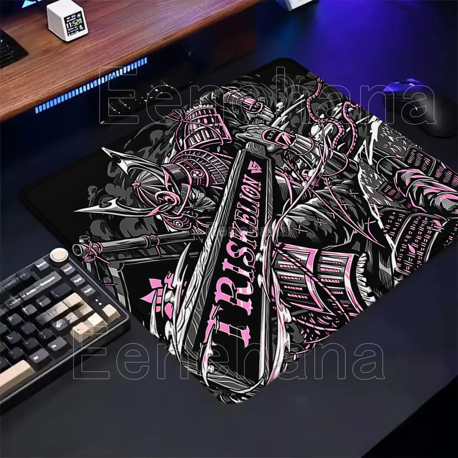 Small Size Mouse Pad Japanese Samurai Computer Office Accessories Rubber Anti-slip Mousepad Gaming Keyboard HD Printing Desk Mat