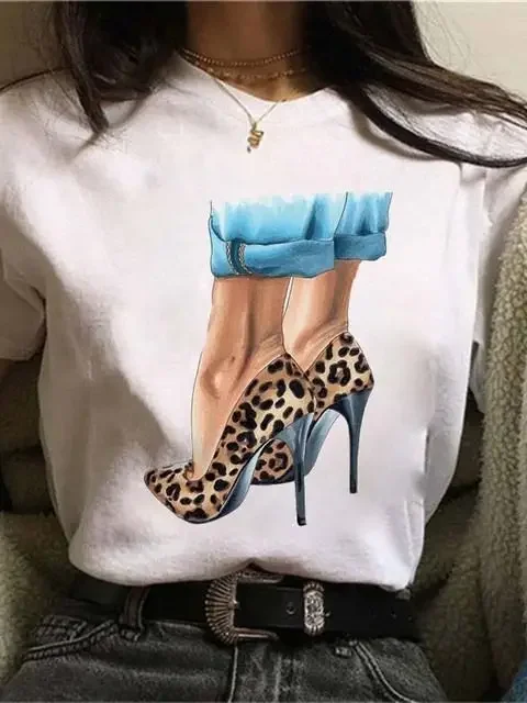 Maycaur Hot Sales Printed Female Tshirt Women Fashion Graphic Printed T-Shirt Harajuku Korean Style Short Sleeves Clothes Female