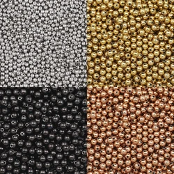 20-50PCS Stainless Steel Smooth Round Loose Beads Spacers For Bracelet Necklace DIY Jewelry Accessories Making Decoration 3-8MM