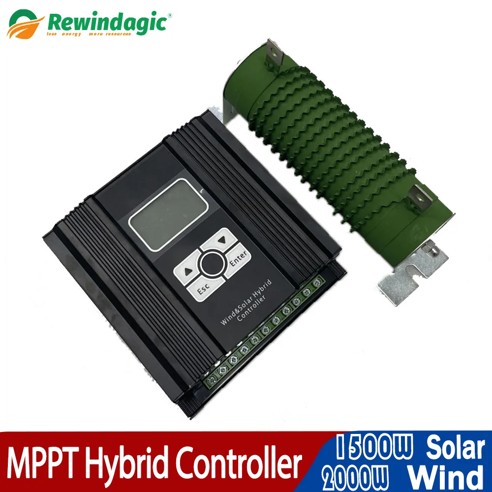 controlador hibrido solar de max1500w maximo do vento 2000w com bluetooth opcional controlador hibrido solar 12 24v 48v da carga do vento de mppt 01