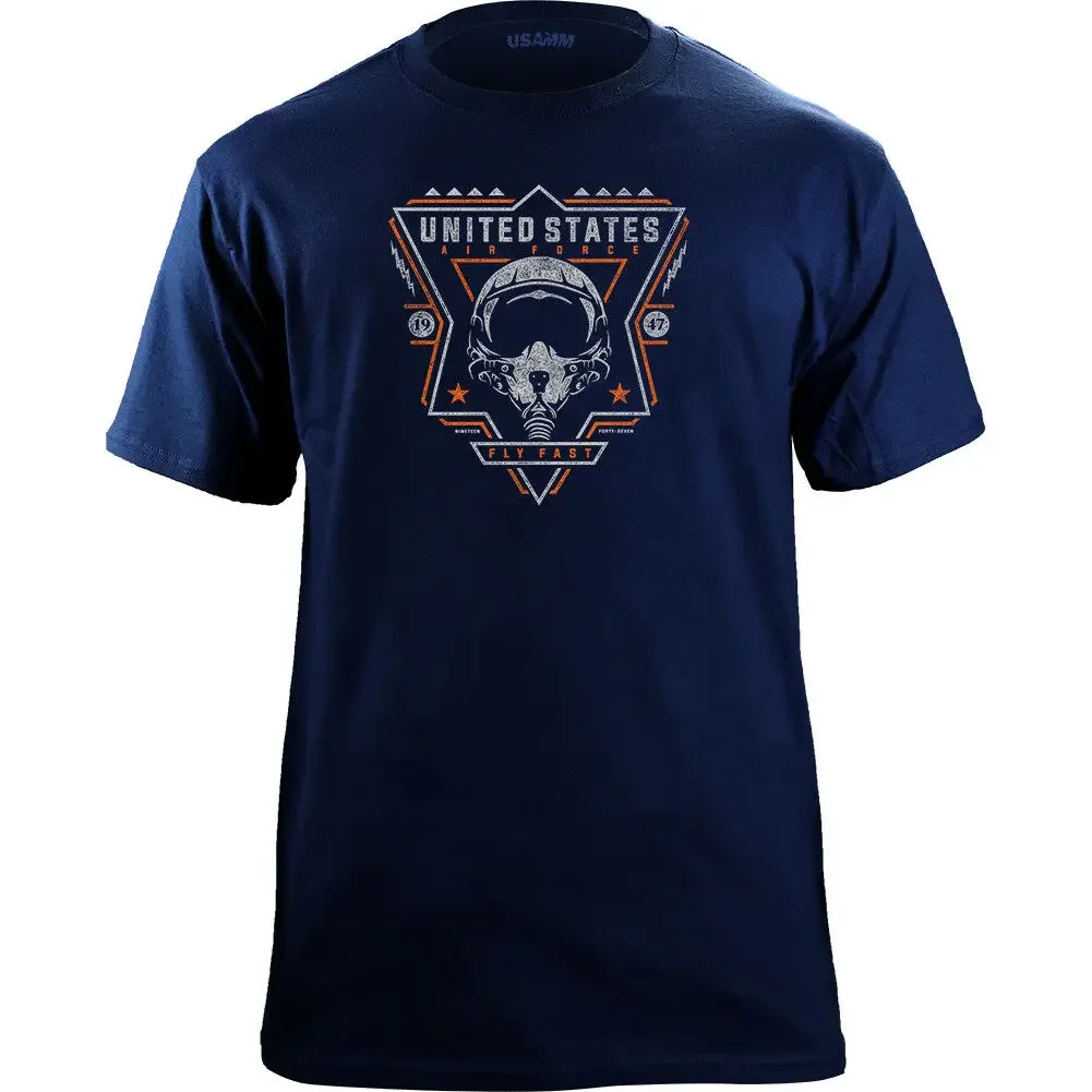 US Air Force Fly Fast Graphic T-Shirt. Summer Cotton O-Neck Short Sleeve Mens T Shirt New S-3XL