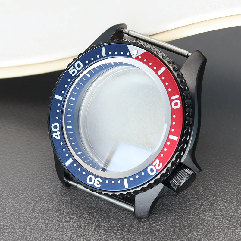 

42.5mm Black Skx007 Luxury Men'S Watch Cases Mod Skx Parts For Seiko Nh34 Nh35 Nh36 Nh38 Movement 28.5mm Dial Sapphire Glass