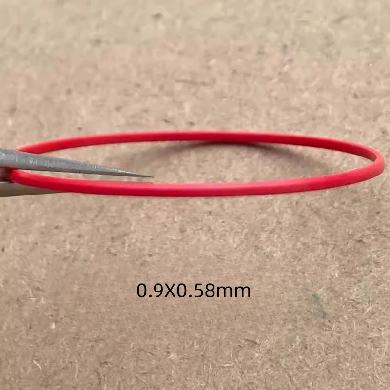 0.9mm X 0.58mm Plastic Red Gasket for Watch Back Case Bottom Cover 39mm to 40mm Inner Diameter GD202