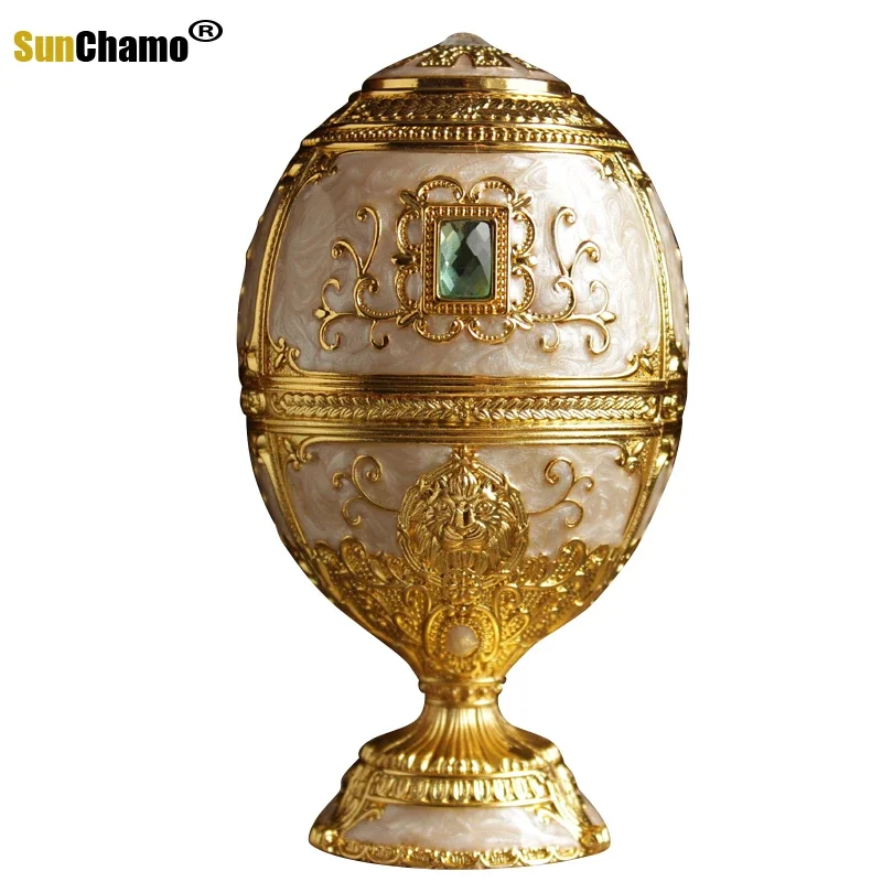 

European-style Pressing Automatic Toothpick Box Decor Creative Gift Can Metal Egg-shaped Barrel Barrel Small Decorative Jars