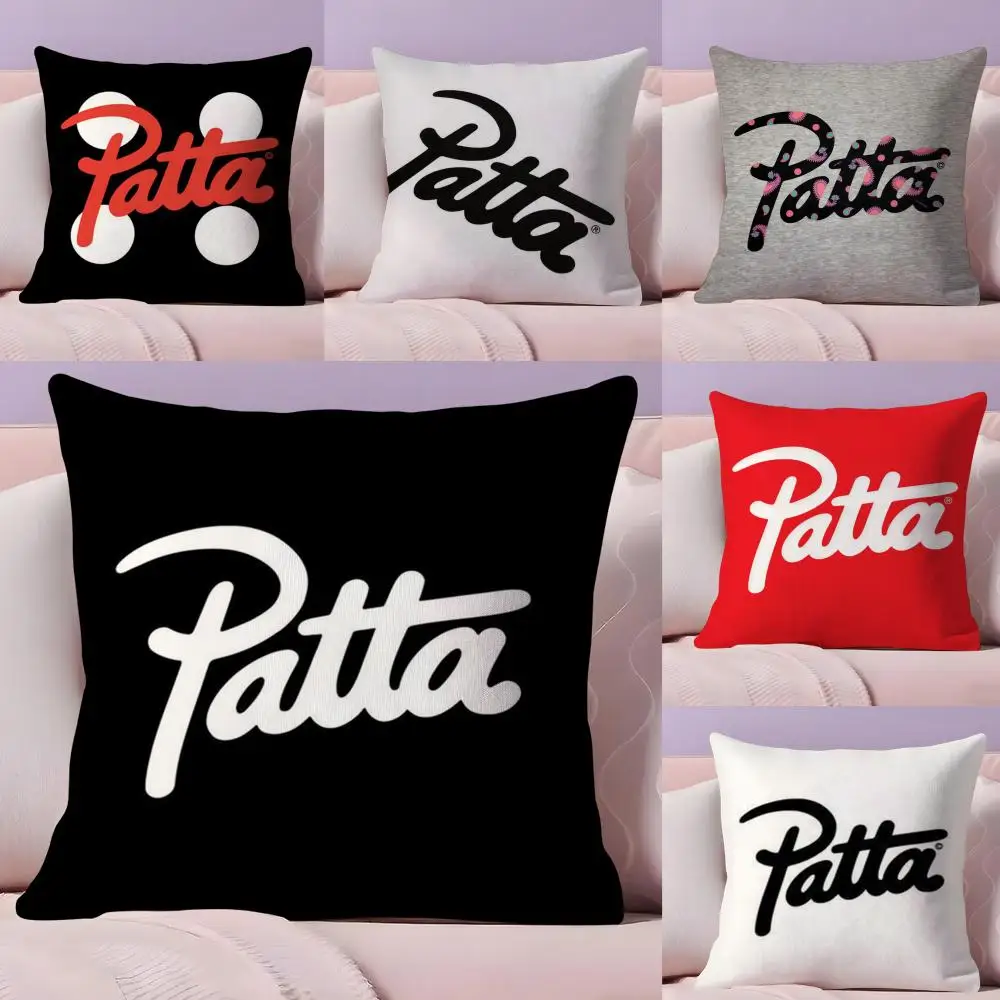الفاخرة P-Patta العلامة التجارية غطاء الوسادة أفخم النسيج لينة على الوجهين المطبوعة أريكة شتاء دافئ المنزل هدية غطاء الوسادة #1