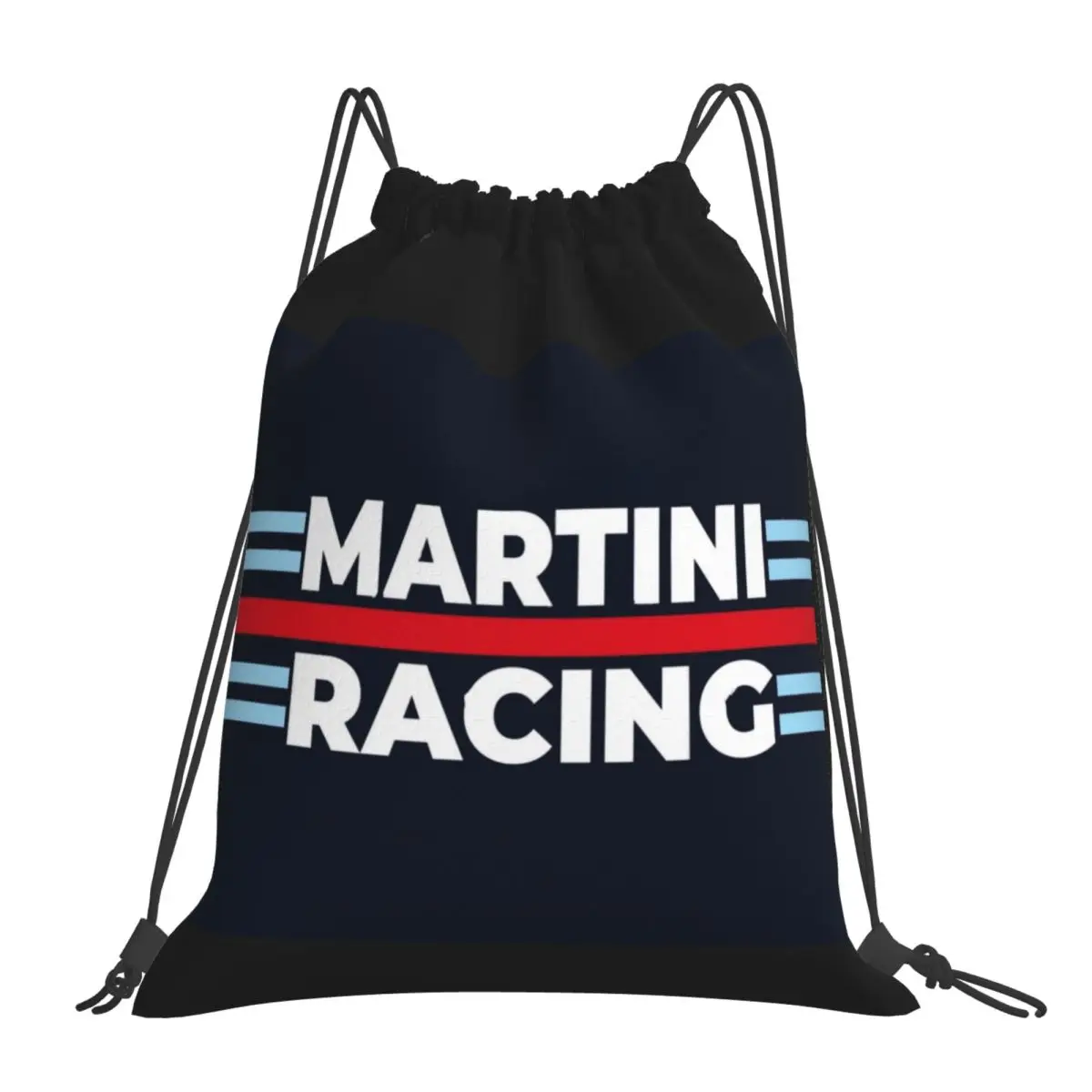 Martini Racing Backpacks Fashion Portable Drawstring Bundle Pocket Sports Bag Book Bags For Man Woman Students