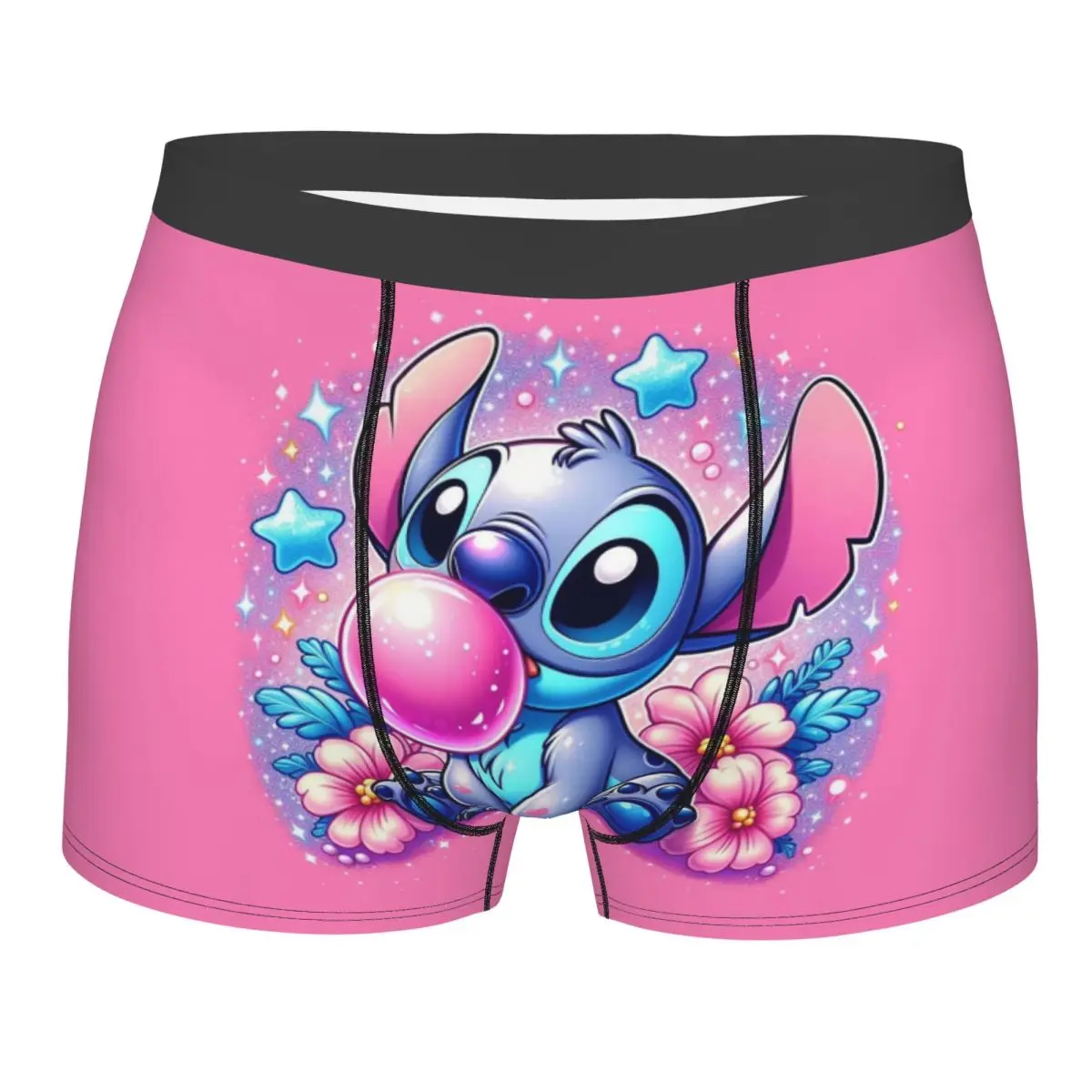 

Custom Novelty Stitch Blow Bubbles Boxers Shorts Panties Men's Underpants Breathable Briefs Underwear