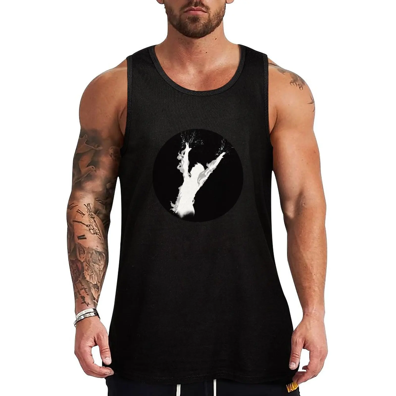 

Haru Yo Koi - B/W Tank Top Men's gym t-shirt bodybuilding gym clothing men summer