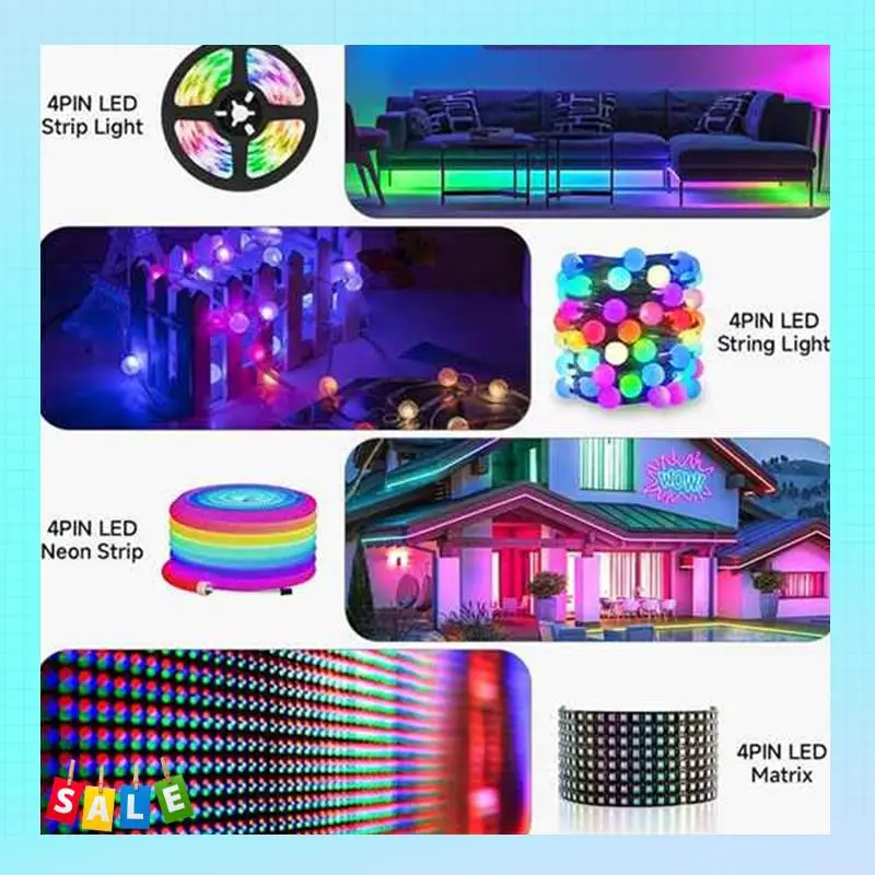 

A56X LED Signal Amplifier Repeater Controller TTL Amplifier 1 To8 Support Addressable LED Strip Lights Forws2812b WS2811 4 PIN