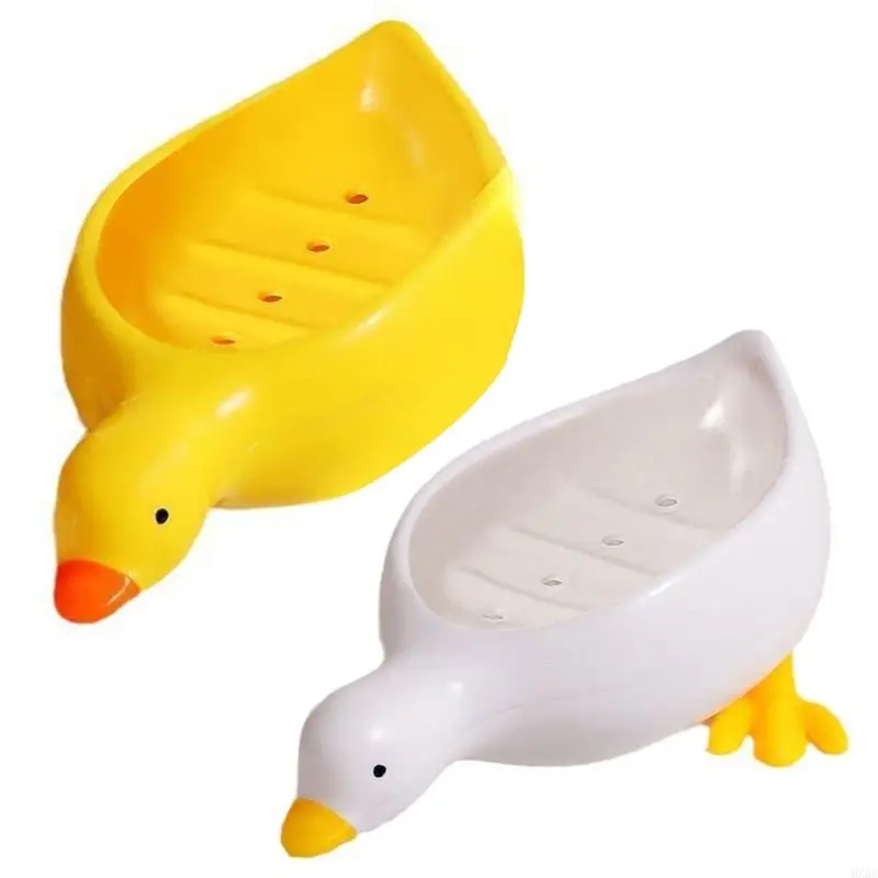 Bandeja sabão banheiro pato com auto -drenagem característica inovadora sabonete pato amarelo suporte para limpas