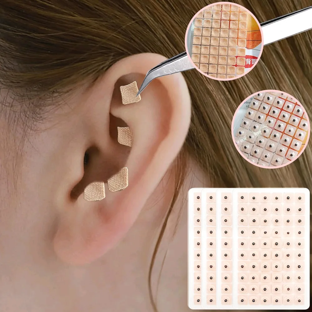 

600Pcs/lot Relaxation Ears Stickers Acupuncture Needle Ear Vaccaria Seeds Ear Massage Auricular-paster Press Seeds Ear Care Tool