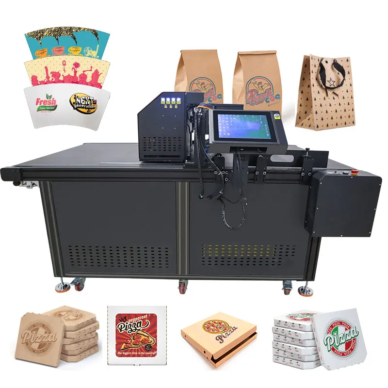 UV Single Pass Carton Digital Printer Cardboard Pizza Corrugated Box One Pass Printer Machine Direct To Packaging Printer