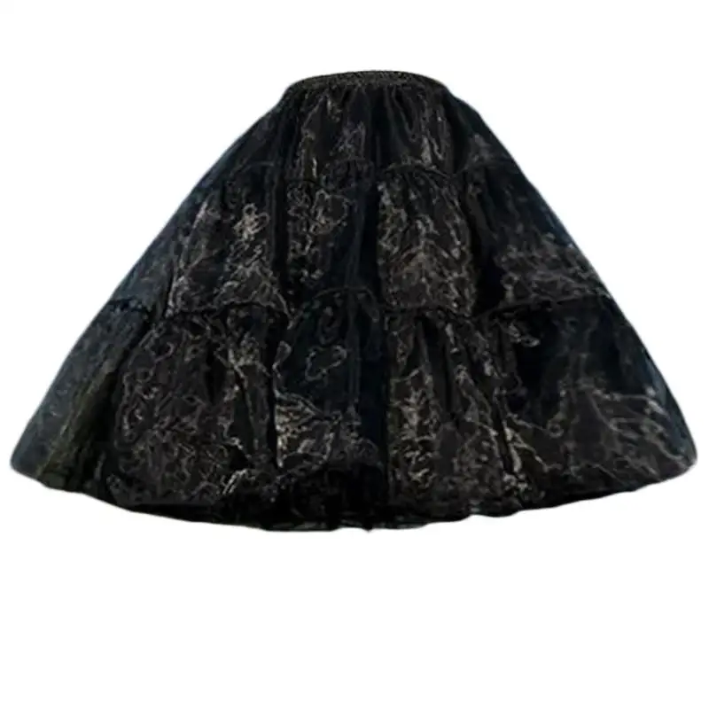 652F Women Lightweight No Bone Petticoat 2/4 Layered Soft Tulle Skirt 35/40/50cm Underskirt Crinoline for Party Costume