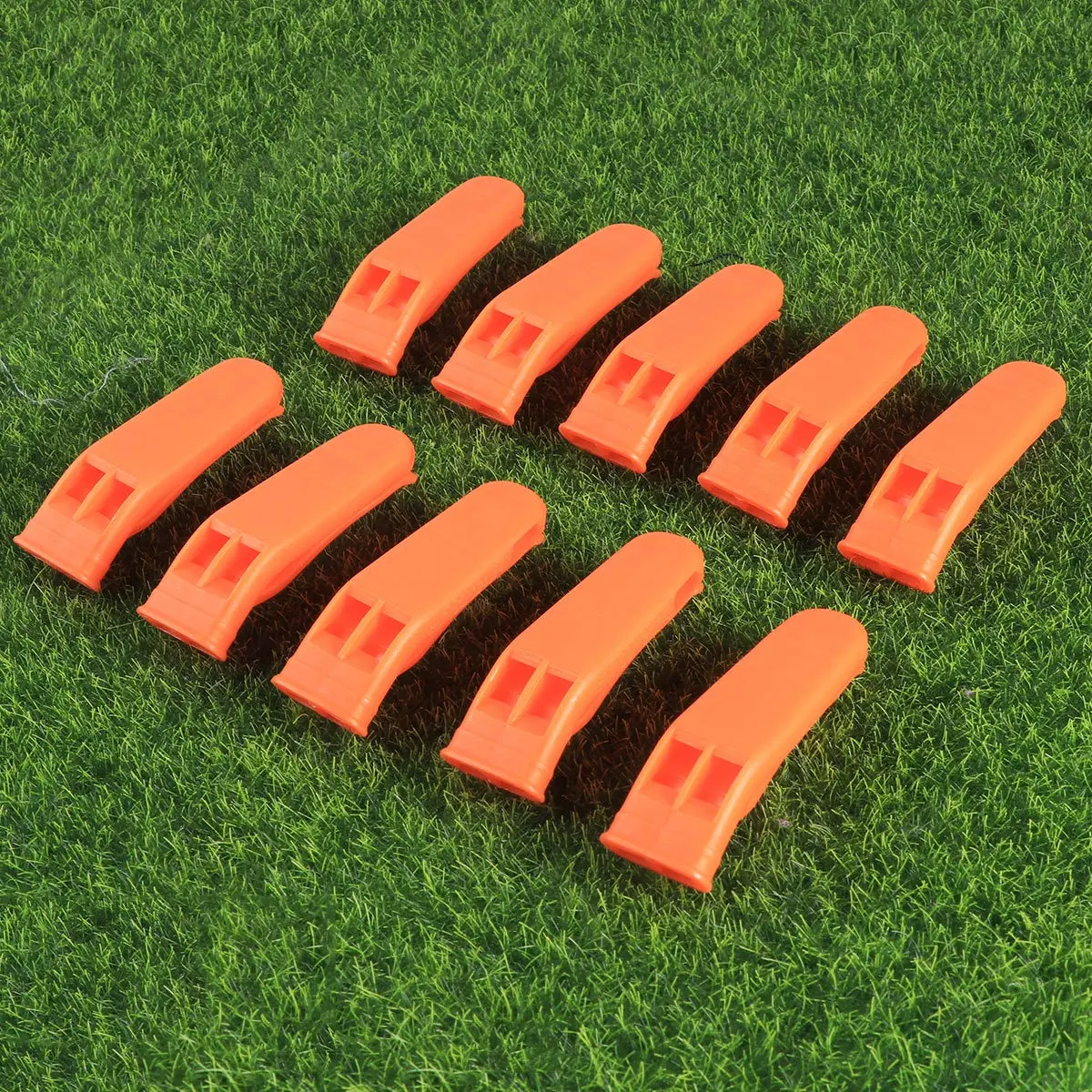 18 szt. Pomarańczowy gwizdek survivalowy, lekki, wyraźny dźwięk, urządzenie ostrzegawcze do sytuacji awaryjnych, sportów outdoorowych, treningów, dla sędziów, zapewniające bezpieczeństwo.
