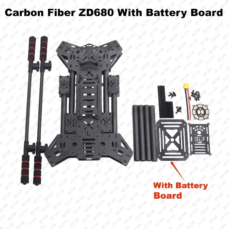 F680 All Carbon Fiber ZD680 Foldable Aircraft Frame Kit PIXHAWK Ardupilot Flight Control