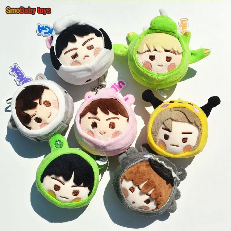 

2025 FESTA Korean Youth League Doll Jungkook, Park Jimin, Kim Taehyung, Kim Namjoon, Min Yoongi Big Head Dumpling Keychain Gift